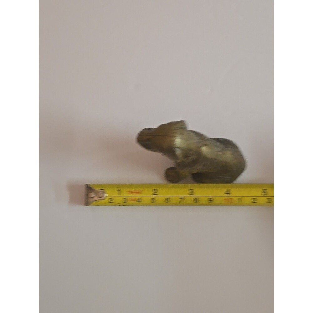 Vintage Solid Brass Dog Figure Paperweight Figurine Paperweight Signed By Action - Picture 8 of 10
